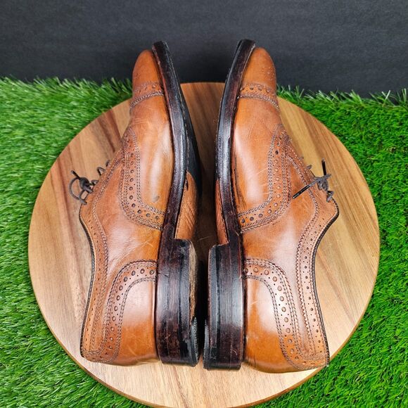 Brooks Brothers Walnut Brown Leather Medallion Cap Toe Men Size 7.5 D Lace Up main image 14